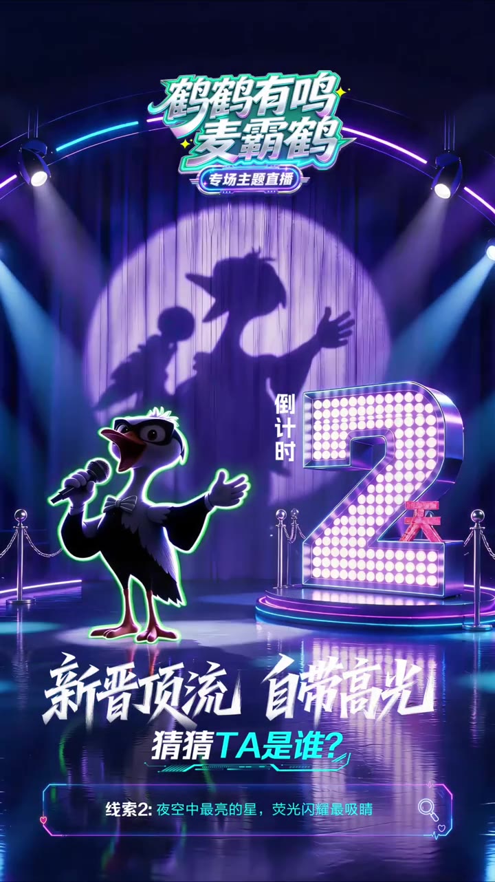 麦霸鹤主唱剪影倒计时视觉